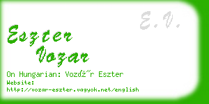 eszter vozar business card